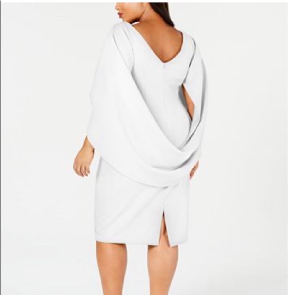 NWT - Betsy & Adam Ruched Cape Dress